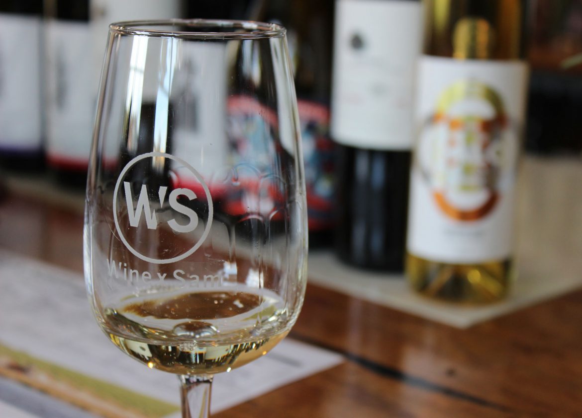 tasting wine x sam