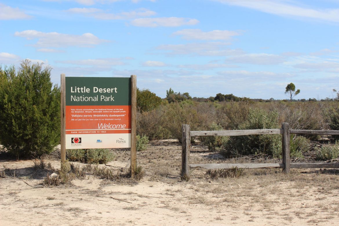 Little Desert National Park Sign